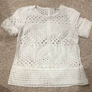 Michael Kors White Eyelet Women's Top